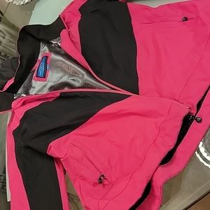 Polar edge. Lightweight. Pink black hooded jacket. Xl